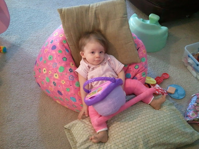 Chillin In Her Beanbag Chair